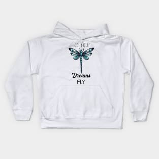 Let Your Dreams Fly (Black Lettering) Kids Hoodie